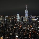 Lower Manhattan bei Nacht - Blick vom Empire State Building